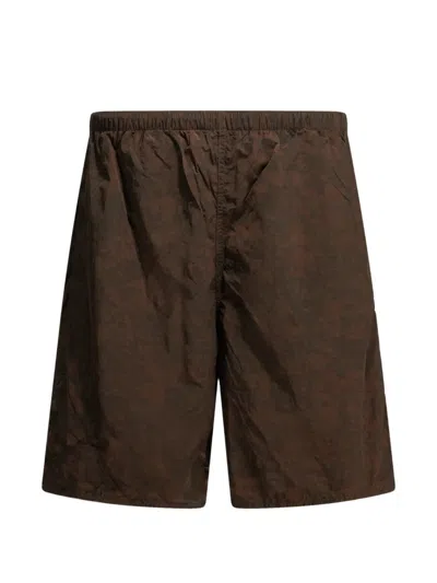 Beams Mil Athletic Beach Tracksuit Shorts Pockets In Brown