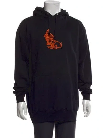 Pre-owned Beams Graphic Print Crew Neck Hoodie In Black