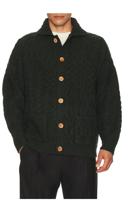 BEAMS CARDIGAN ALAN PATCHWORK