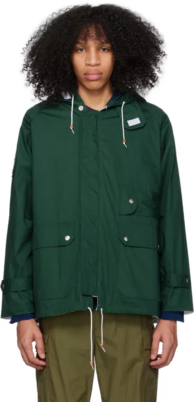 Beams Green Sailing Reversible Jacket In Green65