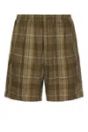 Beams Gym Shorts Mesh Plaid In Green
