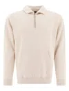 Beams Plus Half Zipper Sweatshirt In Pink
