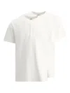 Beams Henley T-shirts White In White