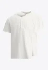 Beams Henley T-shirts White In White