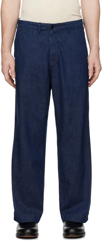 Beams Indigo Military Jeans In Indigo78
