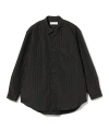 Beams Jacquard Fabric Shirt With Quilting Texture In Black