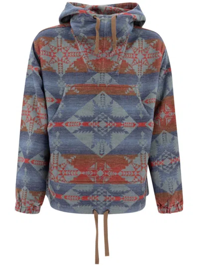 Beams Plus Oversized Military-inspired Smock Hoodie In Blue