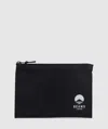 Beams Japan Flat Logo Pouch In Black