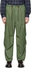 Beams Khaki Mil Micro Mesh Trousers In Olive67
