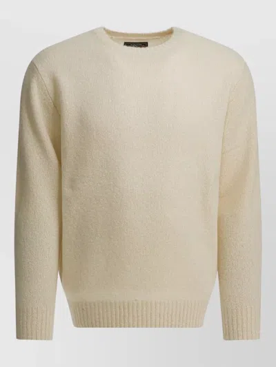 Beams Knitwear Textured Fabric Cuffs Hem Finish In Neutral