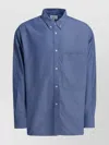 Beams Long Sleeve Shirt Featuring Button-down Collar In Blue