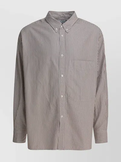 BEAMS LONG SLEEVE SHIRT WITH BUTTON-DOWN COLLAR AND POCKET