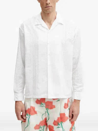 Beams Long-sleeve Shirt In Weiss