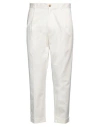 Beams Man Pants White Size L Cotton