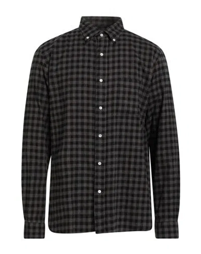 Beams Gray B.d. Gingham Check Shaggy Shirt In Grey