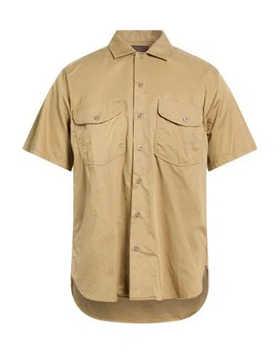 Beams Man Shirt Khaki Size S Cotton In Neutral