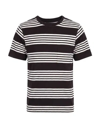 Beams Man T-shirt Black Size S Cotton, Polyester