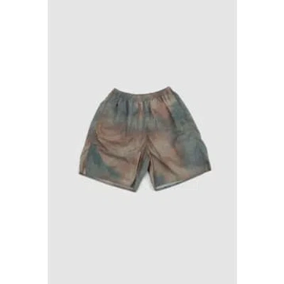 Beams Mil Athletic Nylon Shorts Camo Print Beige In Neturals