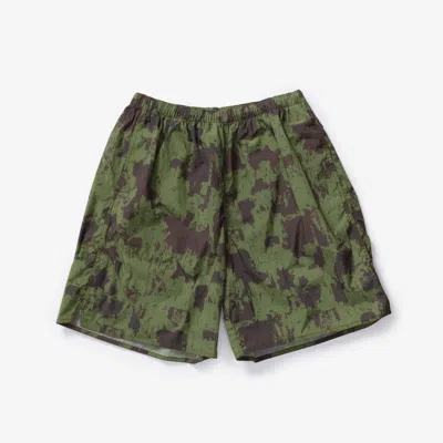 Beams Mil Athletic Shorts Nylon Camo Print In Green