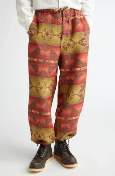 Beams Mil Easy Cotton Blanket Pants In Orange