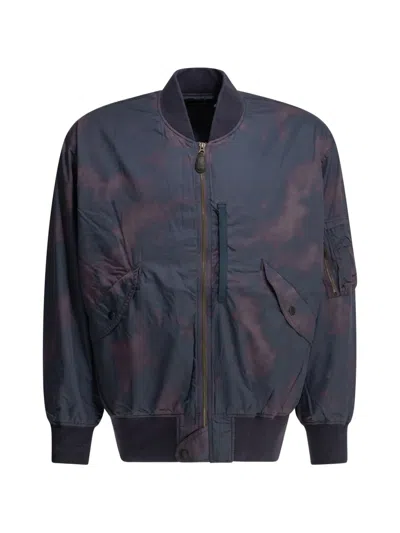 Beams Mil Flight Bomber Jacket In Purple