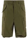 Beams Khaki Drawstring Shorts In Green
