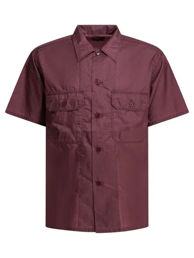 Beams Short-sleeve Chest-pockets Shirt In Red