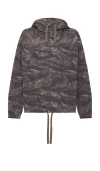 Beams Mil Smock Hooded Jacket In Gray