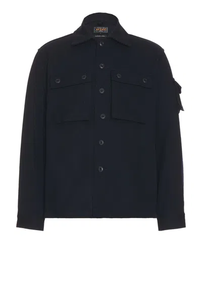 Beams Mil Wool Kersey Jacket In Navy79