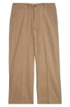 Beams Military Cotton Twill Straight Leg Pants In Brown
