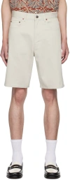 Beams Off-white Relaxed-fit Shorts In Oyster5