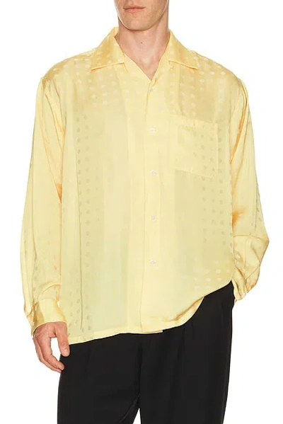 BEAMS OPEN COLLAR CUPRO DOT PATTERN