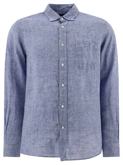 BEAMS OXFORD LINEN SHIRT SHIRTS BLUE
