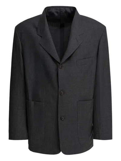 Beams Wool Blazer Jackets And Coats Grey In Gray
