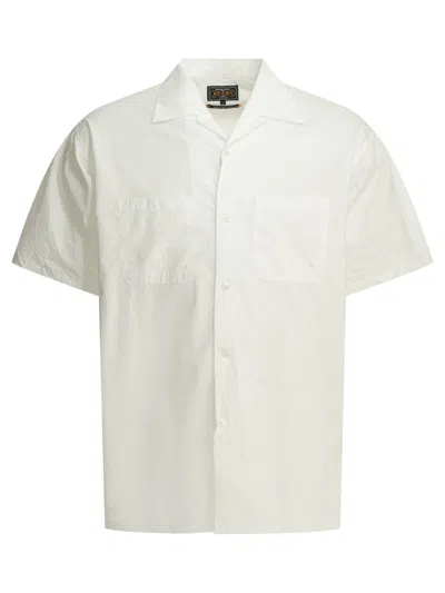Beams Patch-pocket Short-sleeve Shirt In White