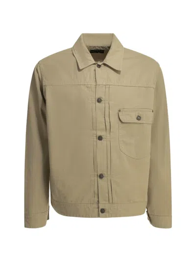 Beams Plus Digger Beige Organic Cotton Denim Jacket In Neutral