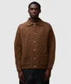 Beams Plus Alan Patchwork Cardigan In Brown