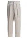 Beams Pleated Cotton Trousers In Pink