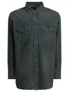 Beams Plus Blue Cotton Shirt In Blue