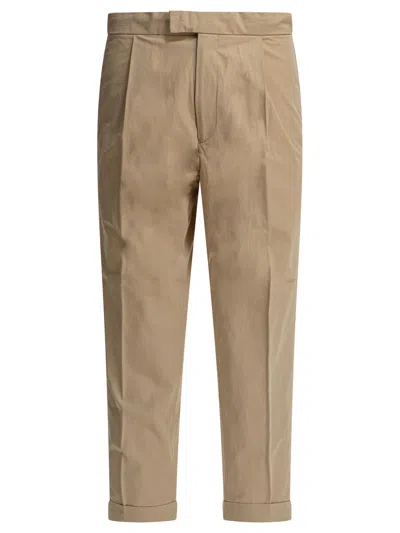 Beams Plus Cotton Beige Trousers In Neutral