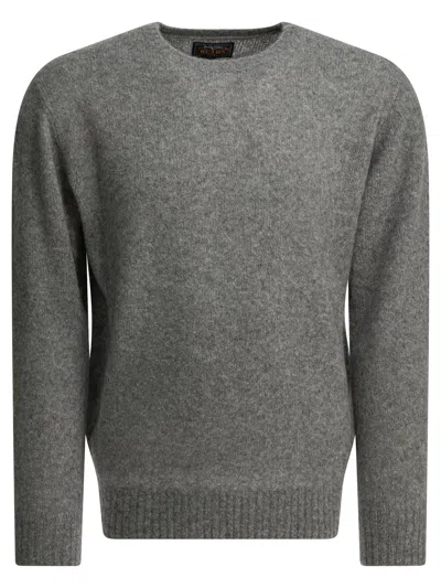 Beams Plus Grey Cashmere Silk Knitwear In Gray