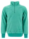 Beams Plus High Collar Half-zip Knitwear In Green