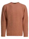 Beams Soft Knitwear With Ribbed Cuffs And Hem In Orange