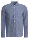 Beams Button-down Collar Linen-chambray Shirt In Blue