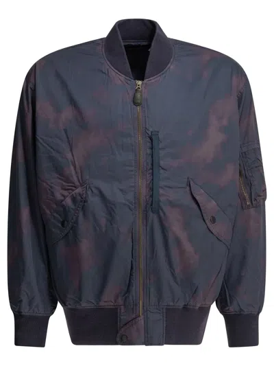Beams Plus Mil Flight Purple Nylon Cotton Polyurethane Bomber Jacket In Multi