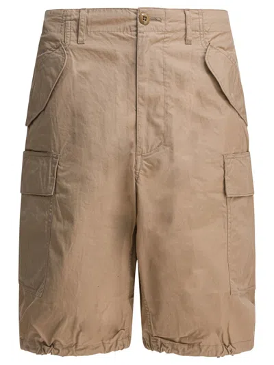 Beams Mil Short Beige In Brown