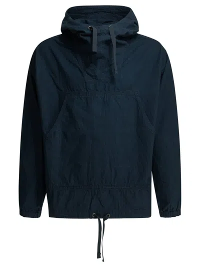 Beams Plus Mil Smock Ripstop Blue Cotton Lightweight Jacket In Multi