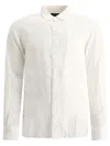Beams Plus Linen Shirt With Chest Pocket In White