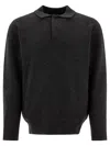 Beams Plus 9g Knitted Polo Shirt In Black