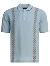 Beams Perforated Polo Shirt Polo Shirts Light Blue In Blue